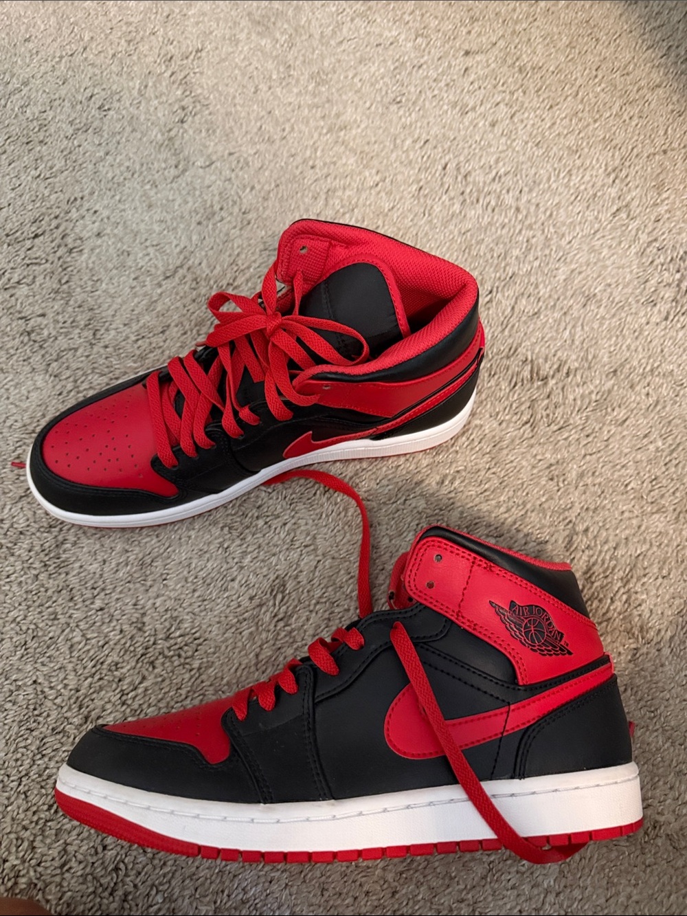Nike Men's High-Top Sneakers in Red and Black